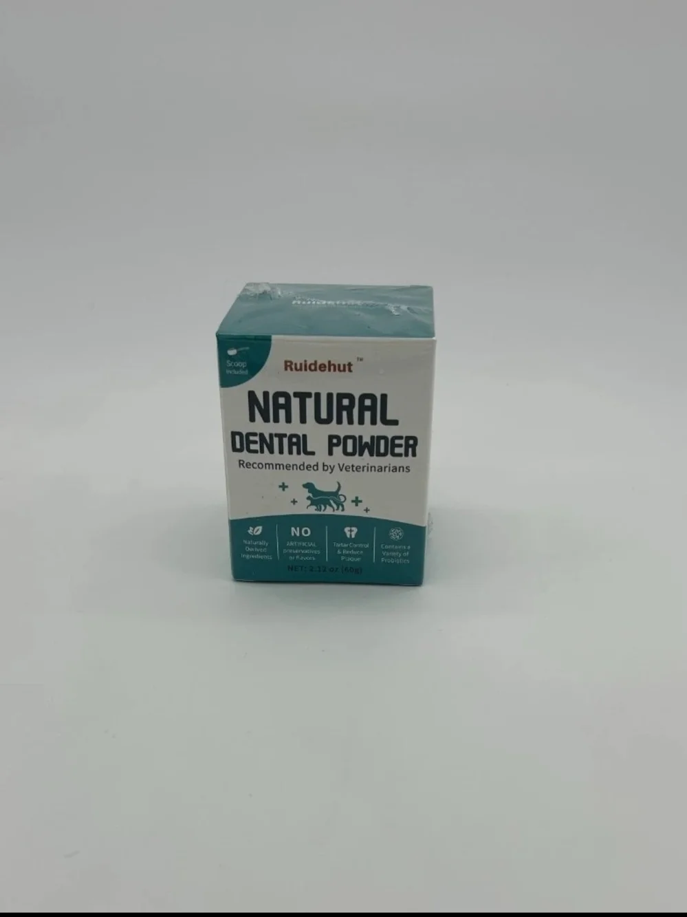 Natural Dog Dental Powder 2.12oz – Removes Plaque, Tartar & Freshens Breath